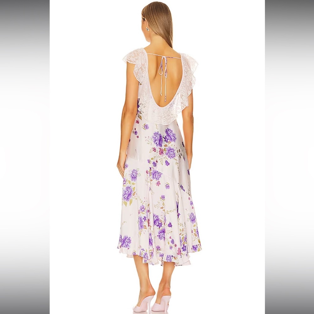 SOLD NWT. Free People - Warm Hearts Midi Dress in Ivory - Picture 2 of 6